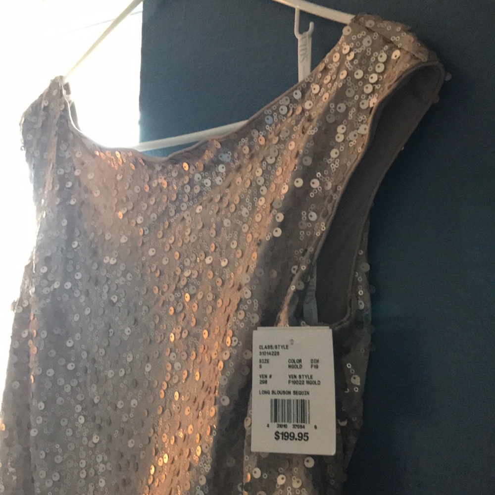 David’s Bridal Long Blouson Sequin